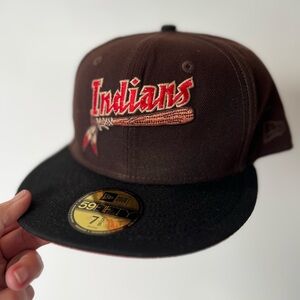 New INDIANS Era Black and Brown Baseball Cap